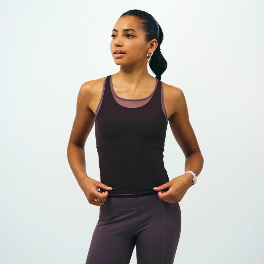 Koszulka fitness damska Domyos Powerful Pilates bez rękawów