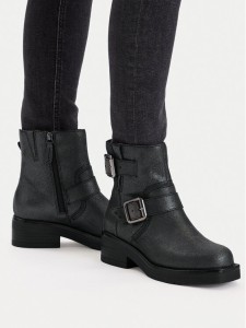 Clarks Botki Rebelle Buckle 26178889 Srebrny