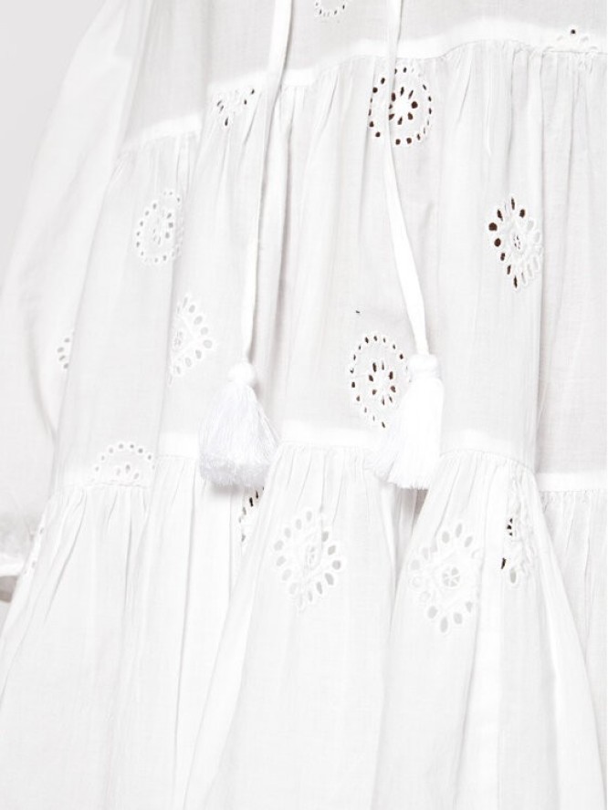 Seafolly Sukienka letnia Embroidery 54155 Biały Regular Fit