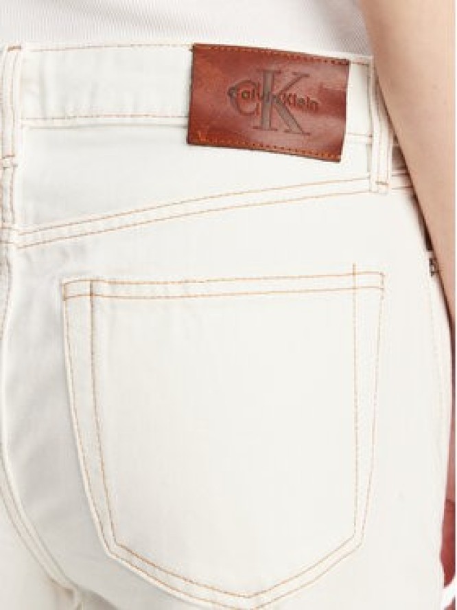 Calvin Klein Jeans Jeansy LV047B919G Écru