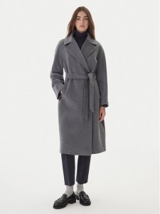 Weekend Max Mara Płaszcz wełniany Resina 2525016102 Szary Regular Fit