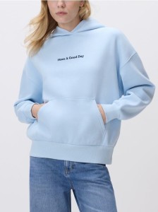 Bluza z napisem - jasnoniebieski