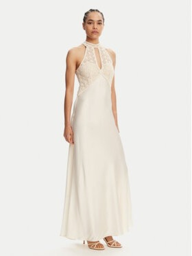 TWINSET Sukienka wieczorowa 251TT2080 Écru Slim Fit