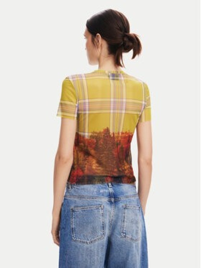 Desigual T-Shirt Double 24WWTK27 Kolorowy Slim Fit