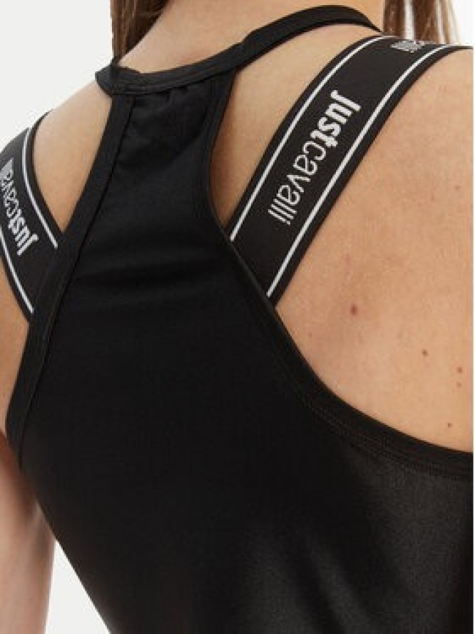 Just Cavalli Sukienka codzienna 80PAO936 J0108 Czarny Slim Fit