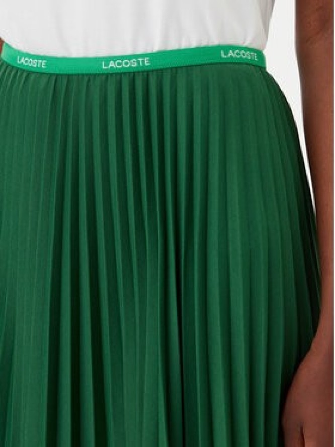Lacoste Spódnica plisowana JF1403 Zielony Regular Fit
