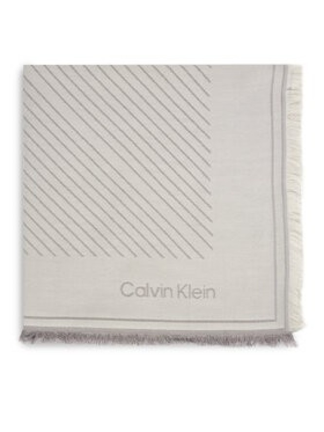 Calvin Klein Chusta Emblem Graphic Lw Square Scarf LV04F8073G Szary