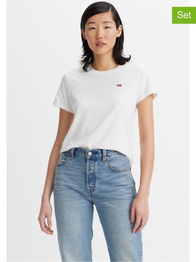 Levi's Koszulki (2 szt.) w kolorze białym i czerwonym rozmiar: M