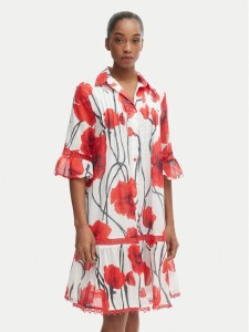 Iconique Sukienka letnia IC26-087 Czerwony Regular Fit