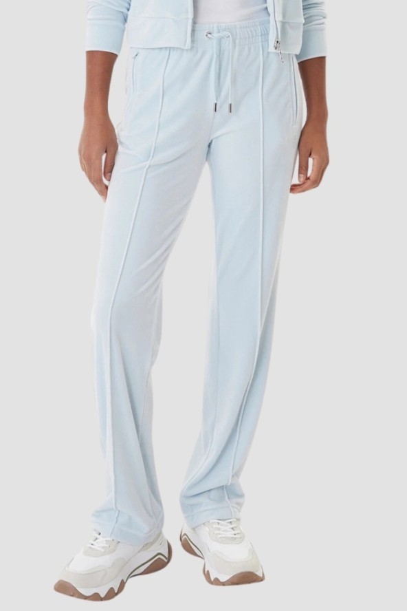 JUICY COUTURE Błękitne spodnie dresowe damskie z cyrkoniami Tina, Rozmiar S