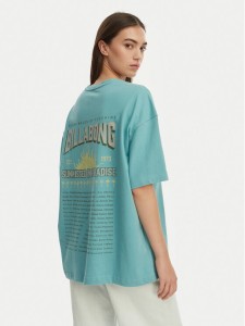 Billabong T-Shirt Reach For Sunshine EBJZT00478 Turkusowy Loose Fit