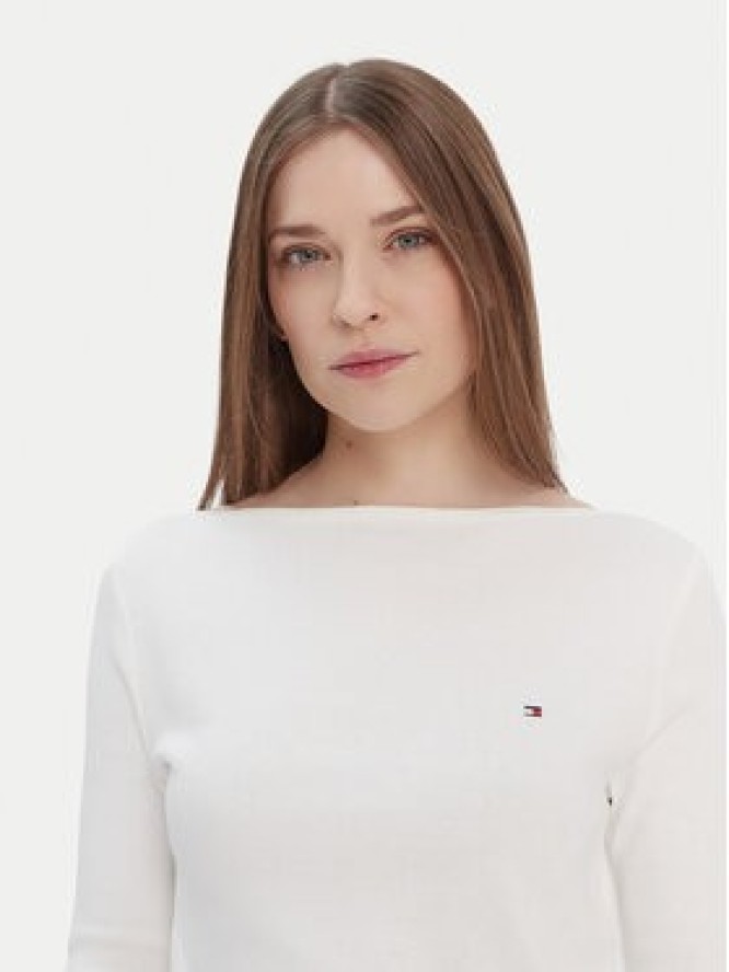Tommy Hilfiger Bluzka New Cody WW0WW40589 Écru Slim Fit