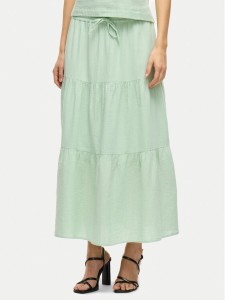 Vila Spódnica maxi Lania 14105428 Zielony Regular Fit