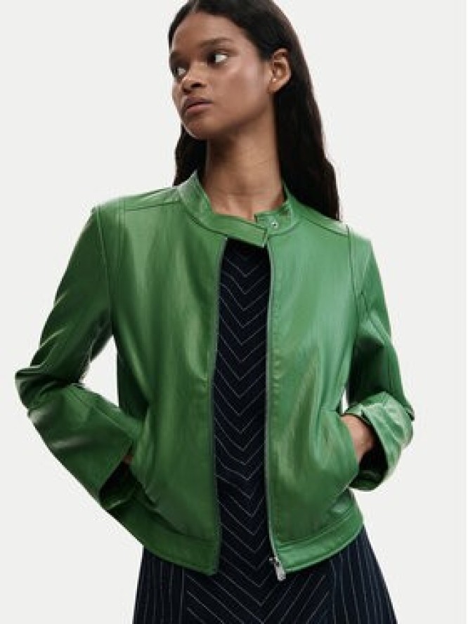 Desigual Kurtka z imitacji skóry Ariel 26SWEW09 Zielony Regular Fit