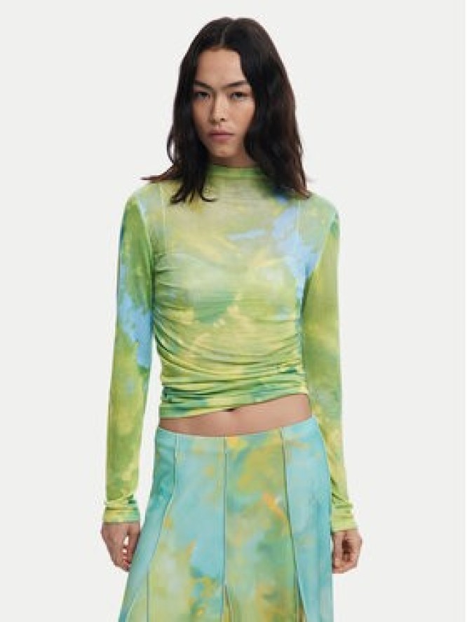 Desigual Spódnica maxi Desvanecer 25WWFK06 Zielony Regular Fit