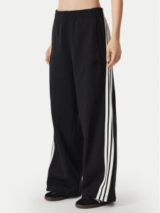 adidas Spodnie dresowe 3-Stripes KV9868 Czarny Wide Fit