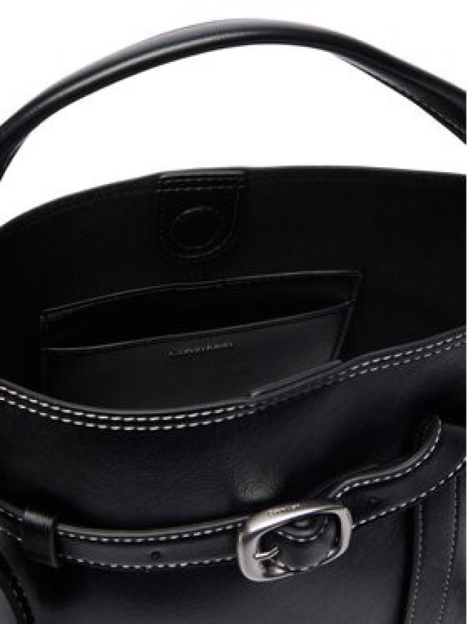 Calvin Klein Torebka Buckle Mini Bucket Crossbody LV04F3550G Czarny