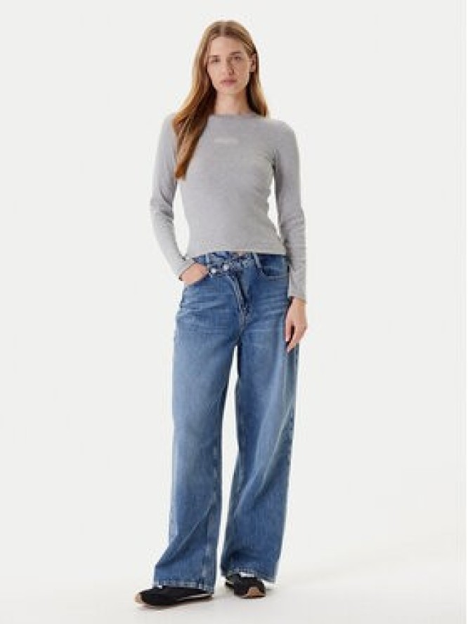 Guess Jeans Bluzka W5YP38 KA0H1 Szary Slim Fit