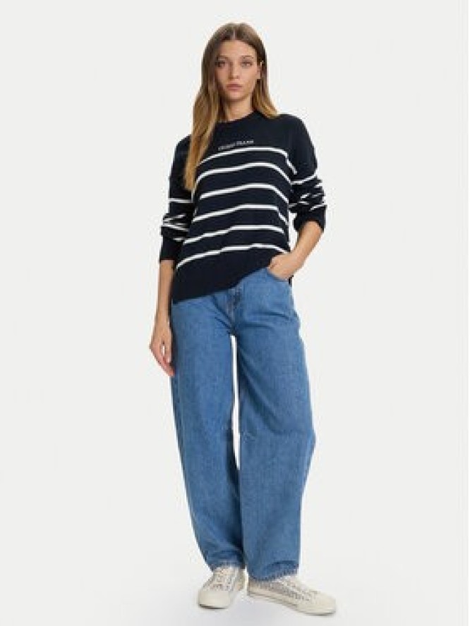 Guess Jeans Sweter W5BR03 Z3HM1 Granatowy Relaxed Fit