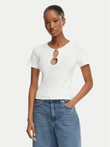 HUGO T-Shirt Diheart 50562071 Biały Slim Fit