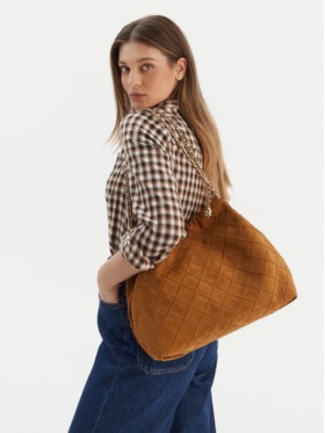 Tory Burch Torebka Fleming Suede 166064 Brązowy