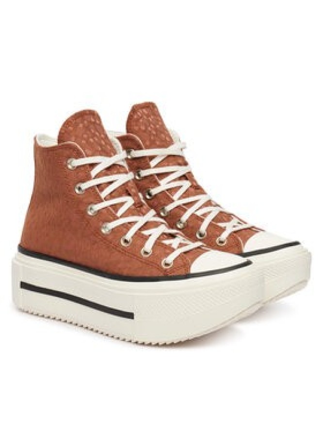 Converse Trampki Chuck Taylor All Star Lift Double Stack Platform Deer A17883C Brązowy
