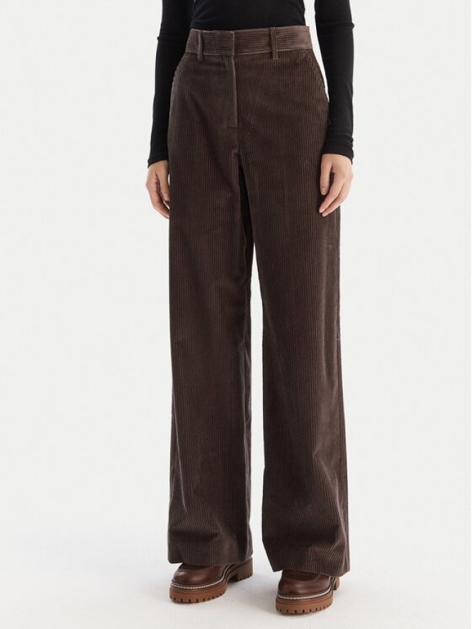 Weekend Max Mara Spodnie materiałowe Tania 2525136092 Brązowy Wide Leg