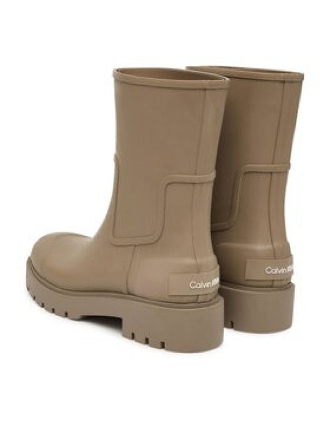 Calvin Klein Jeans Kalosze Mid Rainboot Rubber YW0YW02004 Brązowy