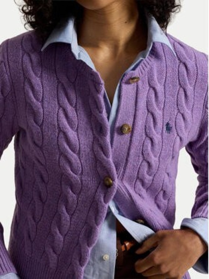 Polo Ralph Lauren Kardigan 211972104505 Fioletowy jasny Slim Fit