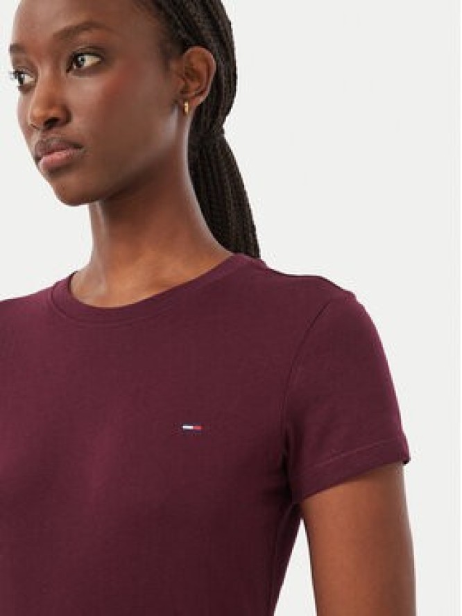 Tommy Jeans T-Shirt DW0DW20459 Fioletowy Slim Fit