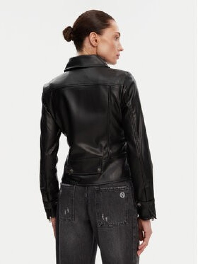 Rinascimento Kurtka z imitacji skóry CFC0119619003 Czarny Regular Fit