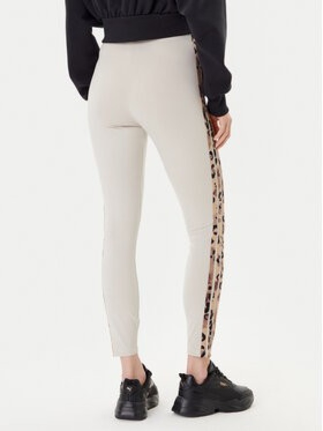 adidas Legginsy Animal Print 3-Stripes JM1867 Beżowy Slim Fit