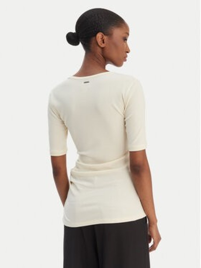 Calvin Klein Bluzka LV044E267G Beżowy Slim Fit