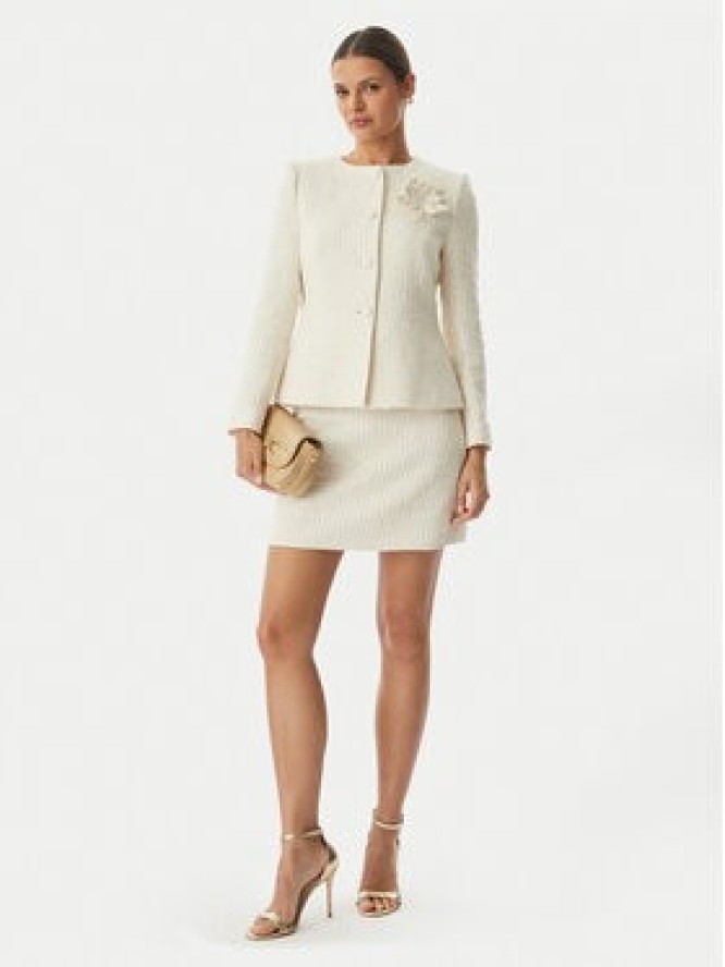Rinascimento Spódnica ołówkowa CFC0128067003 Beżowy jasny Slim Fit