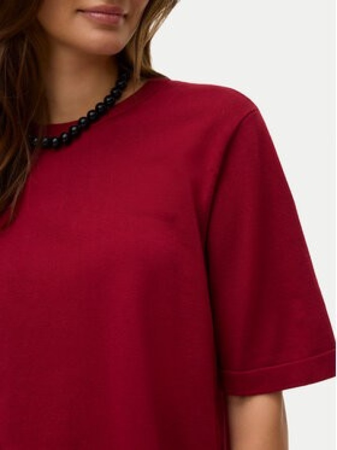 Vero Moda Sweter Silje 10320460 Czerwony ciemny Oversize