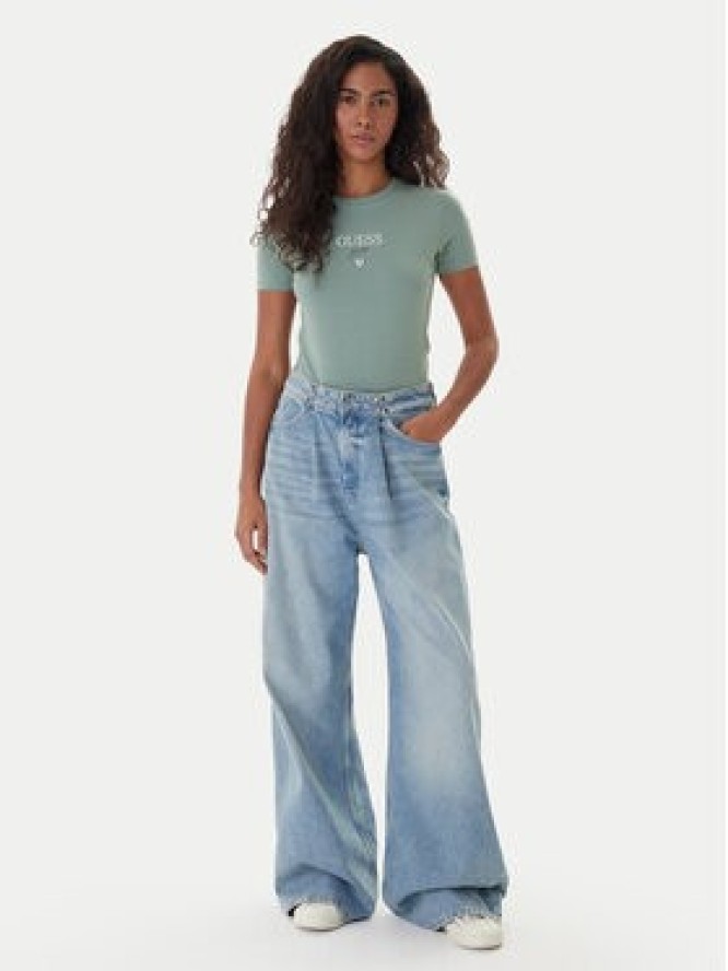 Guess Jeans T-Shirt 180328 Zielony Classic Fit