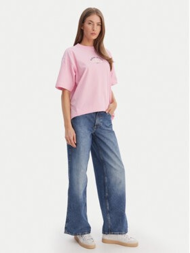 Guess Jeans T-Shirt W6RI20 K8HM0 Różowy Oversize
