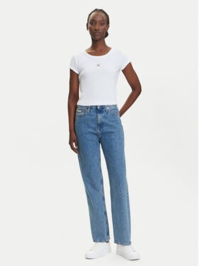 Calvin Klein Jeans T-Shirt LV047C200G Biały Slim Fit