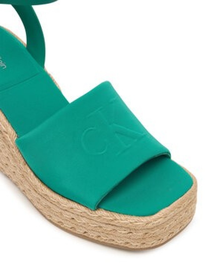 Calvin Klein Espadryle Wedge Espad 70 Neopr Mg HW0HW03014 Zielony