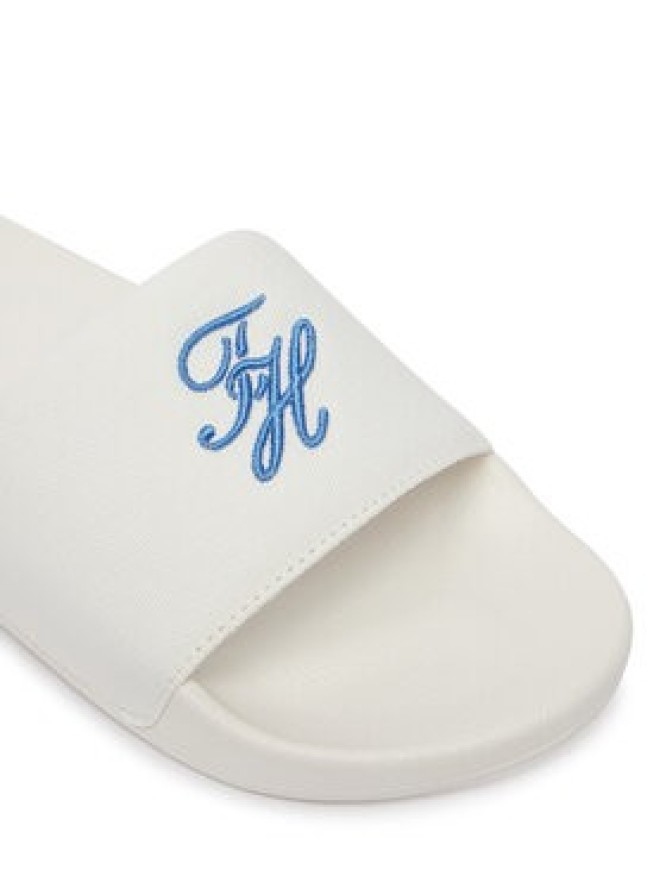Tommy Hilfiger Klapki Th Script Pool Slide FW0FW09286 Biały