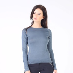 Kona - Cienka Koszula z Długim Rękawem (100% Wełny Merino)