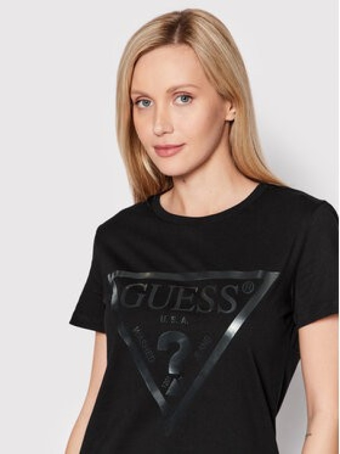 Guess T-Shirt V2YI07 K8HM0 Czarny Regular Fit