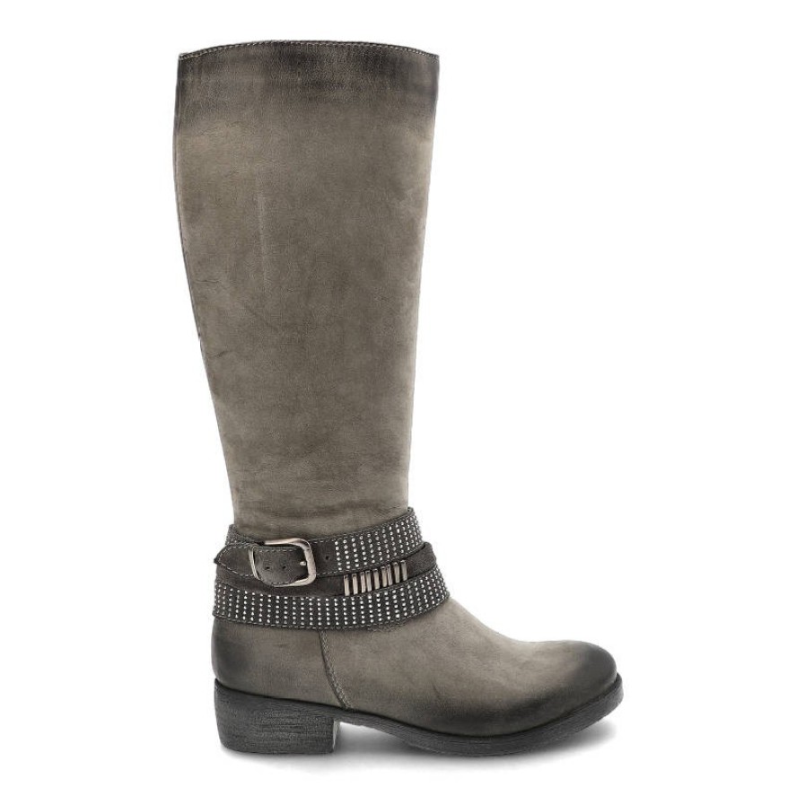 Kozaki damskie Simen, wysokie i ocieplane , szare, 7846-Sam-1137