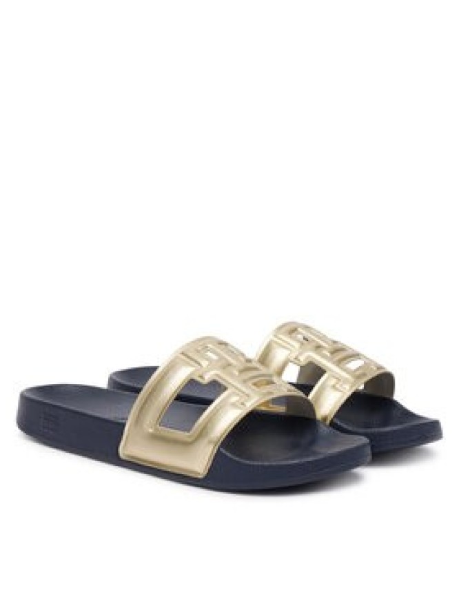 Tommy Hilfiger Klapki Th Pool Slide FW0FW09613 Złoty