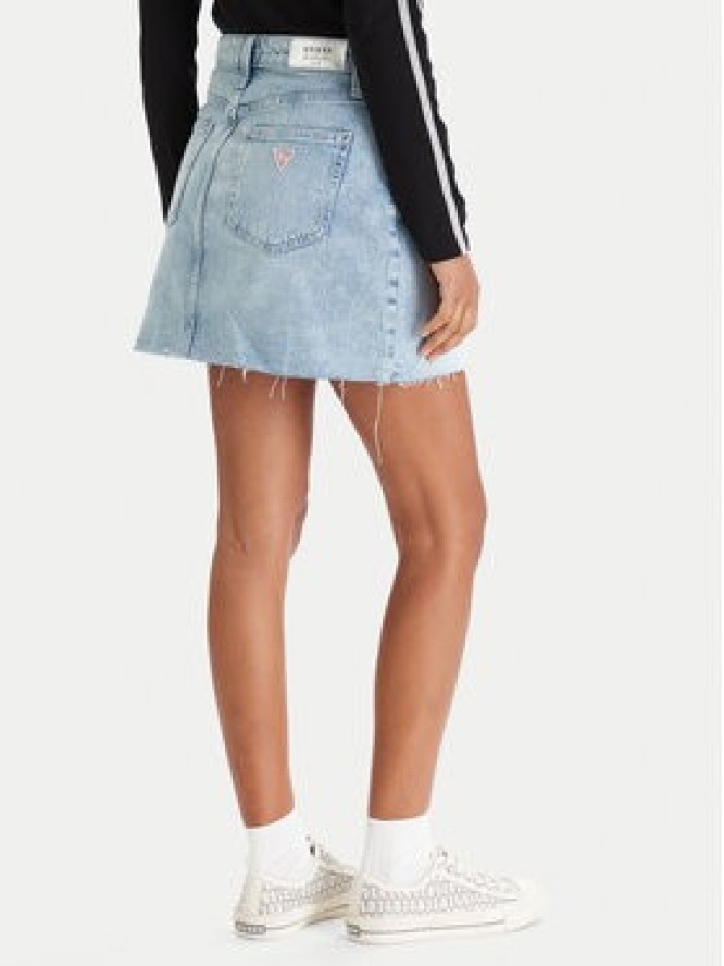 Guess Spódnica jeansowa W6RD1H D6833 Niebieski Regular Fit