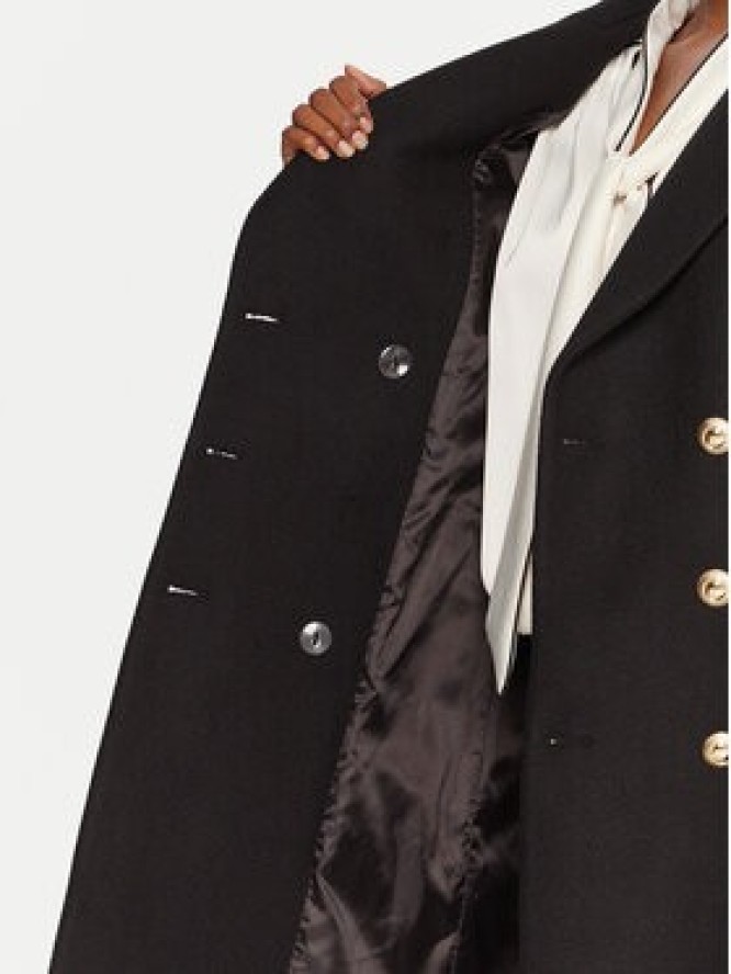 Rinascimento Płaszcz wełniany CFC0126209003 Czarny Slim Fit