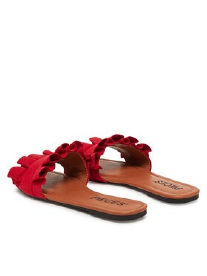 Pieces Klapki Nola 17101699 Czerwony