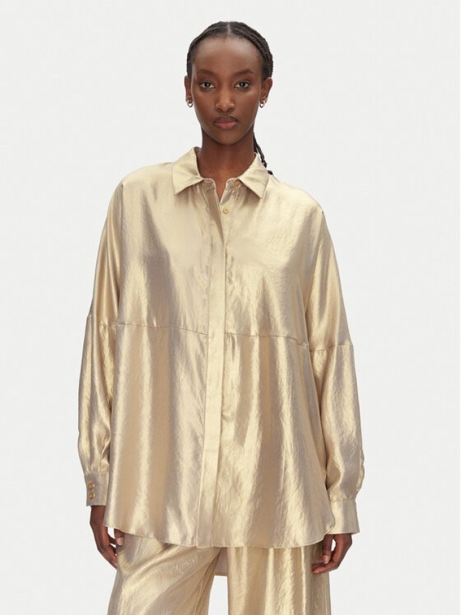 ACCESS FASHION Koszula 53-7016-922 Złoty Loose Fit