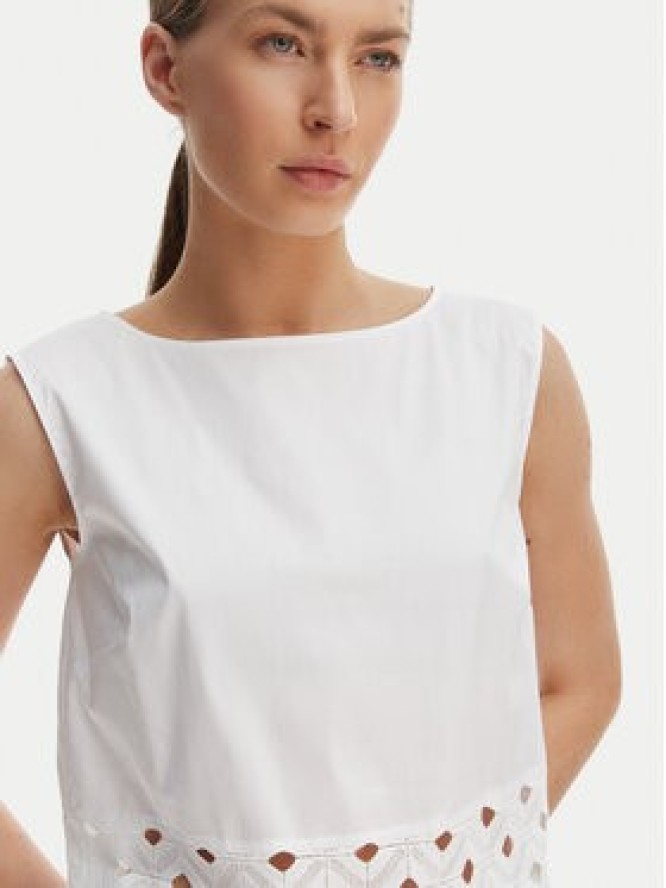 Max Mara Beachwear Top Maggio 2616161039 Biały Regular Fit