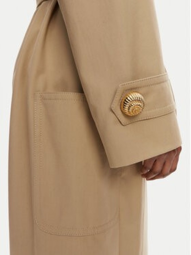 Balmain Trencz DF0TL155CF48 Beżowy Regular Fit